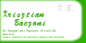 krisztian baczoni business card
